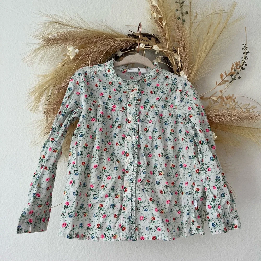 Gap Kids floral button down shirt